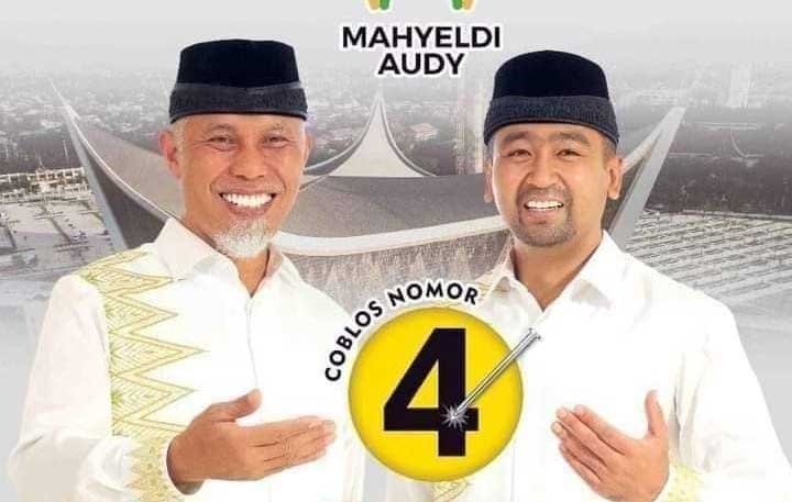 Hasil Sementara Mahyeldi - Audy Joinaldy Raih 46% Suara