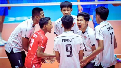 Empat Tim Unggulan Raih Kemenangan Kedua di Hari Kedua Kejuaraan Voli Putra U16 Asia 2025