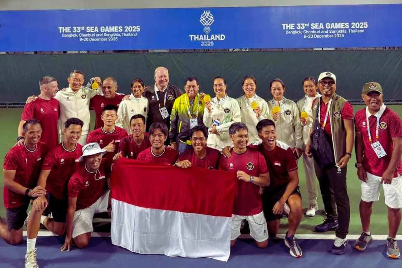 Menunggu 24 Tahun! Tim Tenis Indonesia Cetak Sejarah di SEA Games 2025, Kawinkan Emas Beregu Putra dan Putri