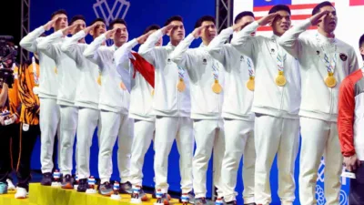 Tim Bulutangkis Indonesia Beregu Putra Raih Emas Usai Libas Malaysia 3-0 di Final SEA Games 2025