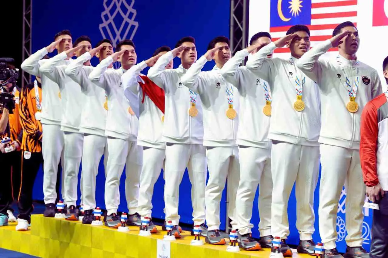 Tim Bulutangkis Indonesia Beregu Putra Raih Emas Usai Libas Malaysia 3-0 di Final SEA Games 2025