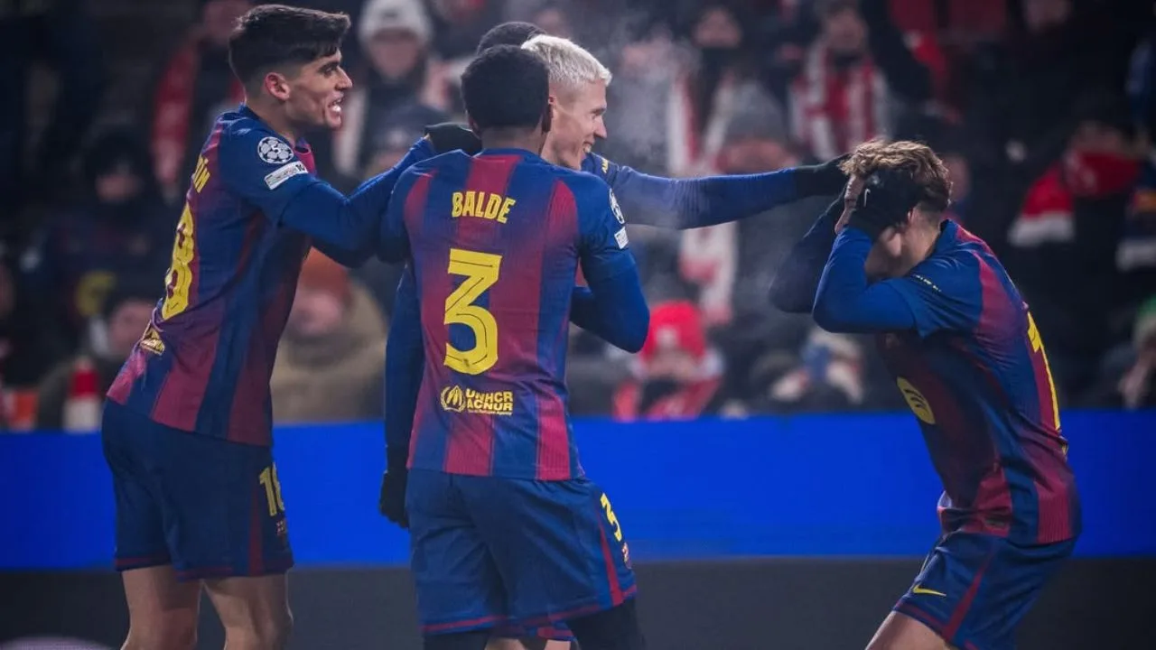 Barcelona FC Kandaskan Slavia Prague di Matchday 7, Kemenangan Dramatis Jaga Asa Lolos Otomatis