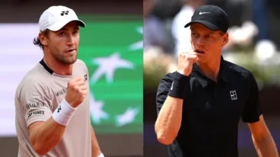 Final Tunggal Putra Roma Terbuka 2026: Jannik Sinner Kejar Sejarah, Casper Ruud Bidik Gelar Perdana