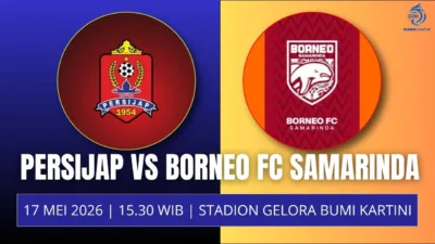 Jadwal Persijap vs Borneo FC Pekan 33, 17 Mei Pesut Etam Kejar Puncak, Laskar Kalinyamat Tutup Musim Dengan Manis