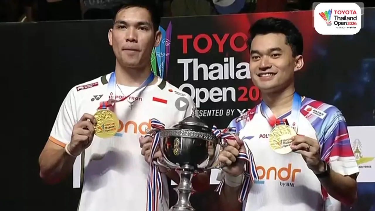 Juara Ganda Putra Thailand Open 2026 Leo/Daniel Rebut Gelar Perdana Comeback, Ganda India Keok