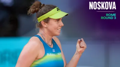 Linda Noskova Hentikan Oleksandra Oliynykova dan Lolos ke Babak 16 Besar Rome Open 2026