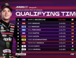 Patahkan Rekor MotorLand, Marco Bezzecchi Raih Pole Position GP Aragon 2026 di Depan Duo Marquez Bersaudara